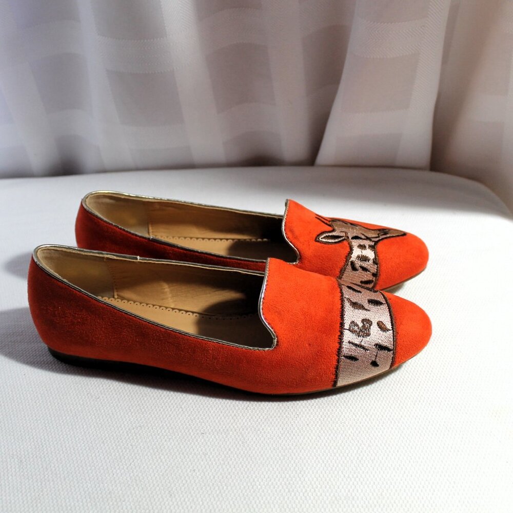 C. Wonder Orange Giraffe Flats, 9.5 NWOB - Picture 2 of 8